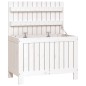 vidaXL Caja de almacenaje jardín madera de pino blanco 76x42,5x54 cm vidaXL Caja de almacenaje jardín madera de pino blanco 76x42,5x54 cm