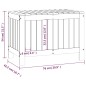vidaXL Caja de almacenaje jardín madera de pino blanco 76x42,5x54 cm vidaXL Caja de almacenaje jardín madera de pino blanco 76x42,5x54 cm