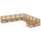 vidaXL Juego de muebles de jardín 10 piezas madera maciza de pino vidaXL Juego de muebles de jardín 10 piezas madera maciza de pino