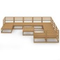 vidaXL Juego de muebles de jardín 11 piezas madera maciza de pino vidaXL Juego de muebles de jardín 11 piezas madera maciza de pino