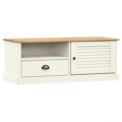 vidaXL Mueble para TV VIGO madera maciza de pino blanco 106x40x40 cm