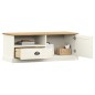 vidaXL Mueble para TV VIGO madera maciza de pino blanco 106x40x40 cm