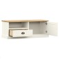 vidaXL Mueble para TV VIGO madera maciza de pino blanco 106x40x40 cm