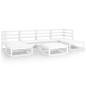 vidaXL Juego de muebles de jardín 7 piezas madera maciza de pino