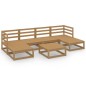 vidaXL Juego de muebles de jardín 7 piezas madera maciza de pino vidaXL Juego de muebles de jardín 7 piezas madera maciza de pino