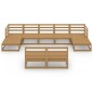 vidaXL Juego de muebles de jardín 9 piezas madera maciza de pino vidaXL Juego de muebles de jardín 9 piezas madera maciza de pino