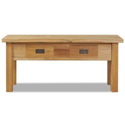 vidaXL Banco de recibidor de madera de teca maciza 90x30x40 cm