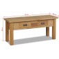 vidaXL Banco de recibidor de madera de teca maciza 90x30x40 cm vidaXL Banco de recibidor de madera de teca maciza 90x30x40 cm