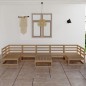 vidaXL Juego de muebles de jardín 8 piezas madera maciza de pino vidaXL Juego de muebles de jardín 8 piezas madera maciza de pino