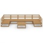 vidaXL Juego de muebles de jardín 8 piezas madera maciza de pino vidaXL Juego de muebles de jardín 8 piezas madera maciza de pino