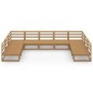 vidaXL Juego de muebles de jardín 9 piezas madera maciza de pino vidaXL Juego de muebles de jardín 9 piezas madera maciza de pino