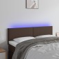 vidaXL Cabecero con LED cuero sintético marrón 144x5x78/88 cm vidaXL Cabecero con LED cuero sintético marrón 144x5x78/88 cm