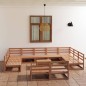 vidaXL Juego de muebles de jardín 12 piezas madera maciza de pino vidaXL Juego de muebles de jardín 12 piezas madera maciza de pino