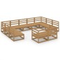 vidaXL Juego de muebles de jardín 11 piezas madera maciza de pino vidaXL Juego de muebles de jardín 11 piezas madera maciza de pino