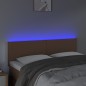 vidaXL Cabecero con LED cuero sintético marrón 144x5x78/88 cm vidaXL Cabecero con LED cuero sintético marrón 144x5x78/88 cm