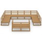 vidaXL Juego de muebles de jardín 11 piezas madera maciza de pino vidaXL Juego de muebles de jardín 11 piezas madera maciza de pino