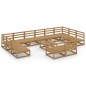 vidaXL Juego de muebles de jardín 13 piezas madera maciza de pino vidaXL Juego de muebles de jardín 13 piezas madera maciza de pino