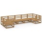 vidaXL Juego de muebles de jardín 7 piezas madera maciza de pino vidaXL Juego de muebles de jardín 7 piezas madera maciza de pino