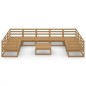 vidaXL Juego de muebles de jardín 10 piezas madera maciza de pino vidaXL Juego de muebles de jardín 10 piezas madera maciza de pino