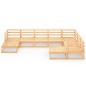 vidaXL Juego de muebles de jardín 9 piezas madera maciza de pino vidaXL Juego de muebles de jardín 9 piezas madera maciza de pino