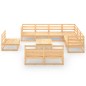 vidaXL Juego de muebles de jardín 10 piezas madera maciza de pino vidaXL Juego de muebles de jardín 10 piezas madera maciza de pino