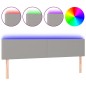 vidaXL Cabecero con LED de tela gris claro 200x5x78/88 cm vidaXL Cabecero con LED de tela gris claro 200x5x78/88 cm