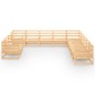 vidaXL Juego de muebles de jardín 11 piezas madera maciza de pino vidaXL Juego de muebles de jardín 11 piezas madera maciza de pino