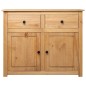 vidaXL Aparador de madera maciza de pino estilo Panamá 93x40x80 cm vidaXL Aparador de madera maciza de pino estilo Panamá 93x40x80 cm