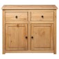 vidaXL Aparador de madera maciza de pino estilo Panamá 93x40x80 cm vidaXL Aparador de madera maciza de pino estilo Panamá 93x40x80 cm
