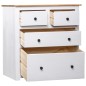 vidaXL Aparador de madera maciza pino estilo Panamá blanco 80x40x83 cm vidaXL Aparador de madera maciza pino estilo Panamá blanco 80x40x83 cm