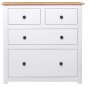 vidaXL Aparador de madera maciza pino estilo Panamá blanco 80x40x83 cm vidaXL Aparador de madera maciza pino estilo Panamá blanco 80x40x83 cm