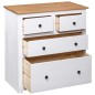 vidaXL Aparador de madera maciza pino estilo Panamá blanco 80x40x83 cm vidaXL Aparador de madera maciza pino estilo Panamá blanco 80x40x83 cm