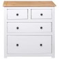 vidaXL Aparador de madera maciza pino estilo Panamá blanco 80x40x83 cm vidaXL Aparador de madera maciza pino estilo Panamá blanco 80x40x83 cm