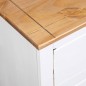 vidaXL Aparador de madera maciza pino estilo Panamá blanco 80x40x83 cm vidaXL Aparador de madera maciza pino estilo Panamá blanco 80x40x83 cm