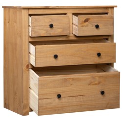vidaXL Aparador de madera maciza de pino estilo Panamá 80x40x83 cm