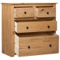vidaXL Aparador de madera maciza de pino estilo Panamá 80x40x83 cm vidaXL Aparador de madera maciza de pino estilo Panamá 80x40x83 cm