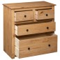 vidaXL Aparador de madera maciza de pino estilo Panamá 80x40x83 cm vidaXL Aparador de madera maciza de pino estilo Panamá 80x40x83 cm