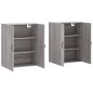 vidaXL Armarios de pared 2 uds madera de ingeniería gris Sonoma vidaXL Armarios de pared 2 uds madera de ingeniería gris Sonoma