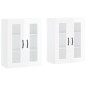 vidaXL Armarios de pared 2 uds madera de ingeniería blanco brillante vidaXL Armarios de pared 2 uds madera de ingeniería blanco brillante
