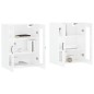 vidaXL Armarios de pared 2 uds madera de ingeniería blanco brillante vidaXL Armarios de pared 2 uds madera de ingeniería blanco brillante