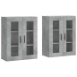 vidaXL Armarios de pared 2 uds madera de ingeniería gris hormigón vidaXL Armarios de pared 2 uds madera de ingeniería gris hormigón