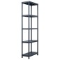 vidaXL Estantería de plástico 125 kg 60x30x180 cm negro vidaXL Estantería de plástico 125 kg 60x30x180 cm negro
