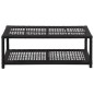 vidaXL Banco zapatero de ratán sintético negro 80x40x30 cm vidaXL Banco zapatero de ratán sintético negro 80x40x30 cm