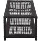 vidaXL Banco zapatero de ratán sintético negro 80x40x30 cm vidaXL Banco zapatero de ratán sintético negro 80x40x30 cm