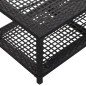 vidaXL Banco zapatero de ratán sintético negro 80x40x30 cm vidaXL Banco zapatero de ratán sintético negro 80x40x30 cm