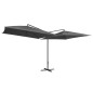 vidaXL Sombrilla doble de jardín palo de acero antracita 250x250 cm vidaXL Sombrilla doble de jardín palo de acero antracita 250x250 cm