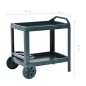 vidaXL Carrito de bebidas plástico verde 69x53x72 cm vidaXL Carrito de bebidas plástico verde 69x53x72 cm