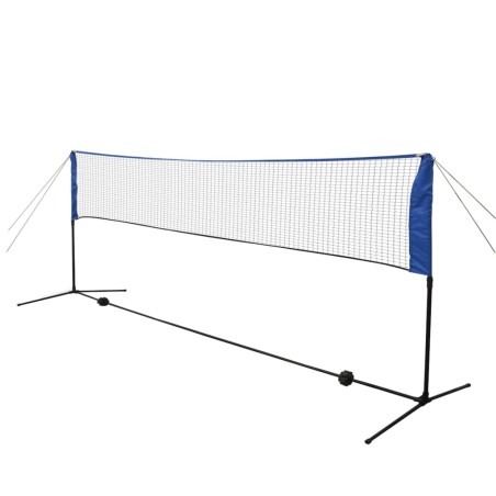vidaXL Red de bádminton con volantes 300x155 cm