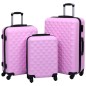 vidaXL Juego de maletas rígidas 3 piezas ABS rosa vidaXL Juego de maletas rígidas 3 piezas ABS rosa