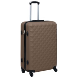 vidaXL Maleta rígida con ruedas ABS marrón